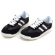 Women's synthetic suede fabric featuring a lace ups sneakers black