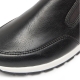 Men's black synthetic leather platform height side gores slip-on sneakers increase insoles shoes US 7 - US 10.5