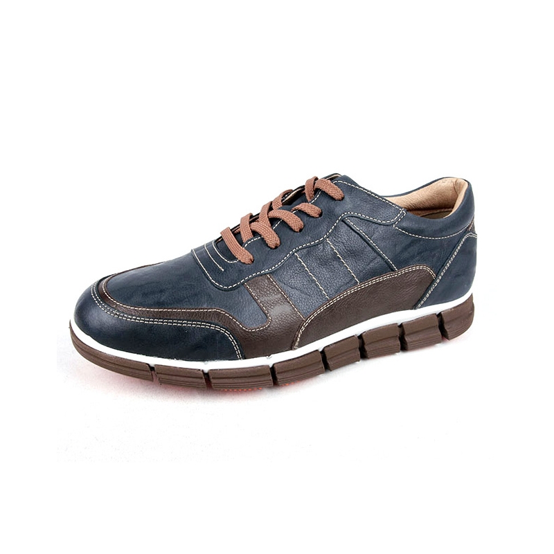 Men's two tone leather sneakers