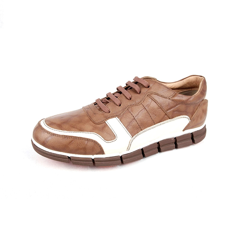 Men's two tone leather sneakers