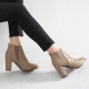 Women's elastic side gore high heels ankle boots