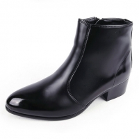 Men's synthetic leather high heels ankle boots