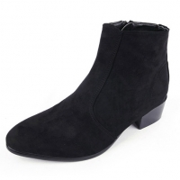 Men's synthetic suede high heels ankle boots