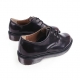Men's brown round toe eyelet lace rubber sole oxfords