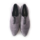 Men's pointed toe gray suede lace up high heels oxfords