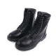 Men's black comfy padding entrance 13 eyelet lace up side zip combat sole ankle boots