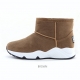 Women's synthetic suede inner fur comfort sole brown ankle boots