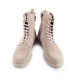 Men's beige synthetic suede combat sole ankle boots﻿