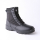 Men's black leather fabric eyelet lace up velcro combat sole back tap lightweight desert ankle boots﻿