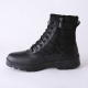 Men's black leather fabric eyelet lace up velcro combat sole back tap lightweight desert ankle boots﻿