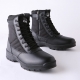 Men's black leather fabric eyelet lace up velcro combat sole back tap lightweight desert ankle boots﻿