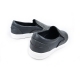 Men's overlap gray synthetic leather padding entrance fashion sneakers﻿