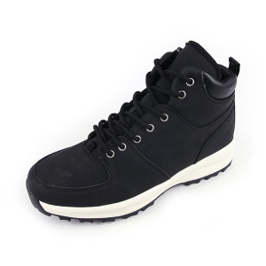 Men's Lace Up Zip High Top Casual Black Ankle Boots﻿