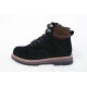 Men's two tone inner napping side zip eyelet lace up padding entrance back tap combat sole black ankle boots﻿