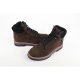 Men's two tone inner napping side zip eyelet lace up padding entrance back tap combat sole brown ankle boots﻿