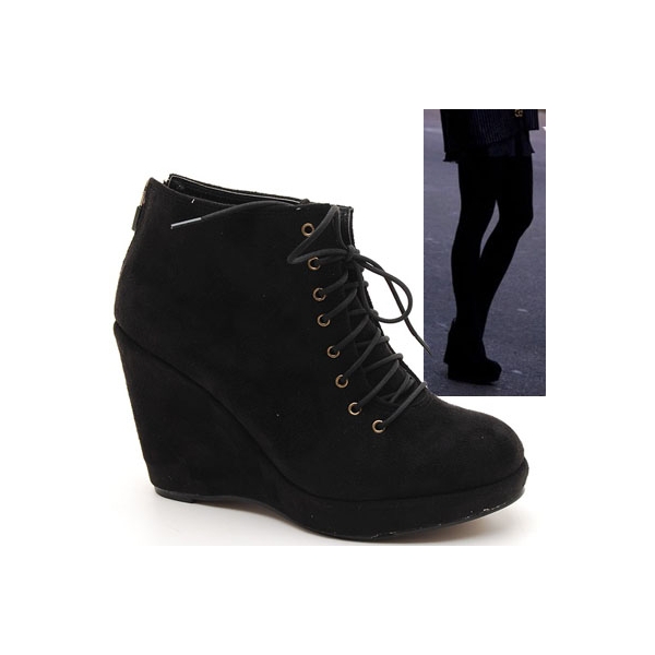 Women's chic high wedge heels boots
