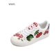 Women's glitter spangle patched lace ups white fashion sneakers