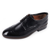 Men's wing tips punching Black synthetic leather  lace up Dress shoes US 7.5 - 10.5