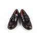 Men's chic brown synthetic leather light weight tassel loafers