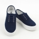 women's synthetic campus fabric comfort sneakers round toe daily shoes navy