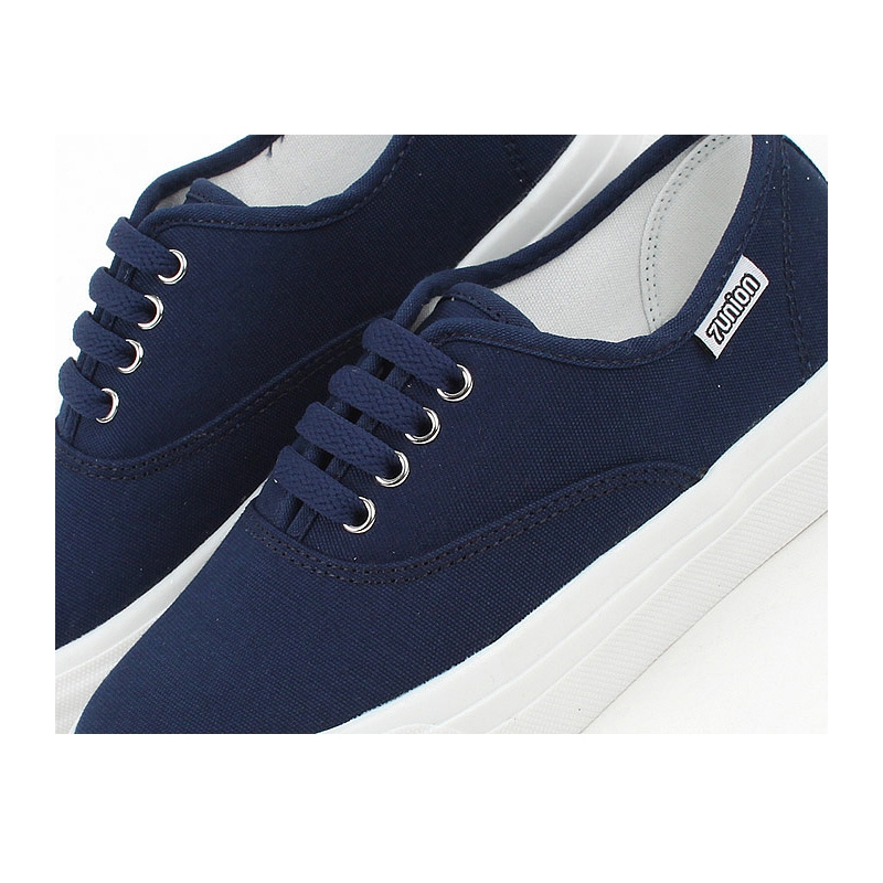 women's synthetic campus fabric comfort sneakers round toe daily shoes navy