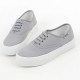 women's synthetic campus fabric comfort sneakers round toe daily shoes Gray