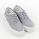 women's synthetic campus fabric comfort sneakers round toe daily shoes Gray