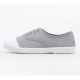 Womens chic round cap toe two tone contrast stitch insert gore  comfort wear daily fashion sneakers﻿ ﻿ Korea shoes Gray