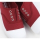 Womens chic round cap toe two tone contrast stitch insert gore  comfort wear daily fashion sneakers ﻿ Korea shoes red