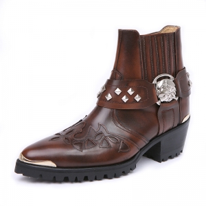 https://what-is-fashion.com/4852-38353-thickbox/-hand-made-men-s-brown-cow-leather-front-stitch-studded-side-zip-skull-western-ankle-biker-boots.jpg