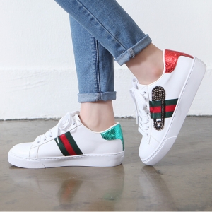 https://what-is-fashion.com/4865-38437-thickbox/women-s-safety-pin-embellished-lace-up-glitter-green-red-back-detailed-low-top-white-sneakers.jpg