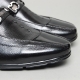 Men's black sheep skin horse-bit embellished loafers US5.5~US10.5