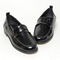 Women's round toe u-line wrinkle stitch low heel back tap loafers