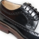Men's black leather wing tip longwing brogues Oxford shoes