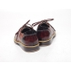 Men's cap toe multi color open lacing leather contrast stitch shoes