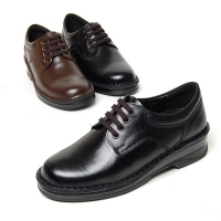 Women's plain toe eyelet lace up med heel oxford shoes