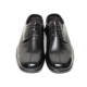 Men's square toe black leather open lacing hidden insole height increasing elevator shoes oxfords mules