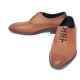 Men's black brown leather plain toe close lacing oxford shoes