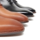 Men's black brown leather plain toe close lacing oxford shoes