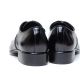 Men's black brown leather cap toe close lacing side wrinkle oxfords shoes