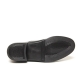Men's black leather cap toe platform high heel loafers shoes