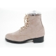 men's thick platform beige synthetic suede eyelet lace up ankle boots
