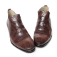 men's brown sheep skin stripe stitch elastic side zip back tap ankle boots