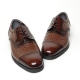 Men's cap toe wrinkle open lacing oxford shoes