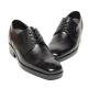 Men's straight tip brogue increase height hidden insole oxford elevator shoes