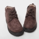 Men's square d ring lace up side zip back tap ankle boots