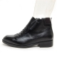 Men's round toe wrinkle elastic bane side zip back tap ankle boots
