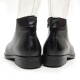 Men's round toe wrinkle elastic bane side zip back tap ankle boots
