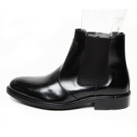 Men's round toe side gore ankle boots