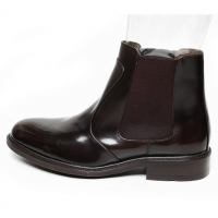 Men's round toe side gore ankle boots